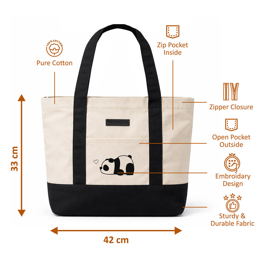 Beach Tote Bag (Panda)