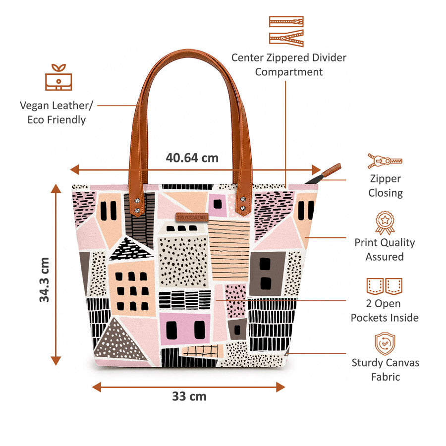 Nordic Village Oversized Tote Bag For Women