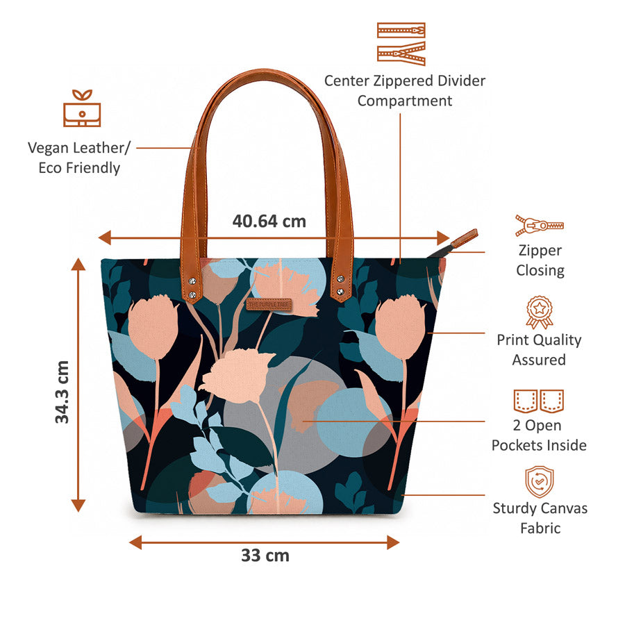 Tulip Blooms Oversized Tote Bag For Women