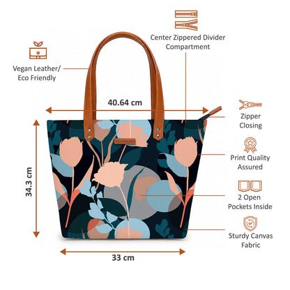 Tulip Blooms Oversized Tote Bag For Women