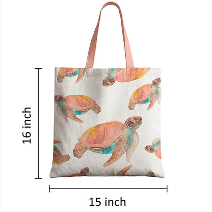 Turtle Art Ocean Theme Tote Bag