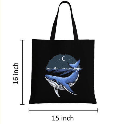 Blue Whale Ocean Theme Tote Bag
