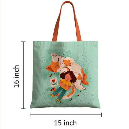 Happy kitty Canvas Tote Bag