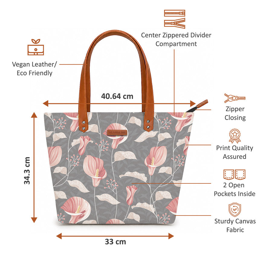 Lily Flora Leather Tote Bag For Women
