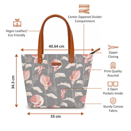Lily Flora Leather Tote Bag For Women