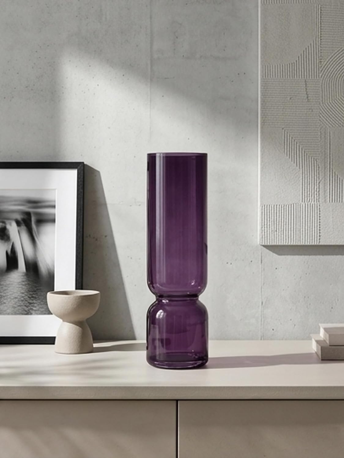 Mulberry Wine Hourglass Flower Vase