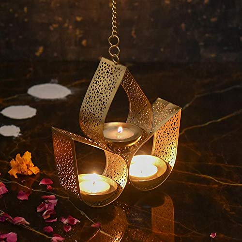 Half Lotus BrassTealight Holder