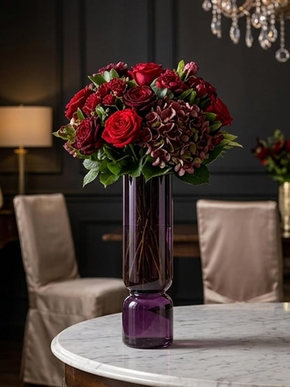 Mulberry Wine Hourglass Flower Vase