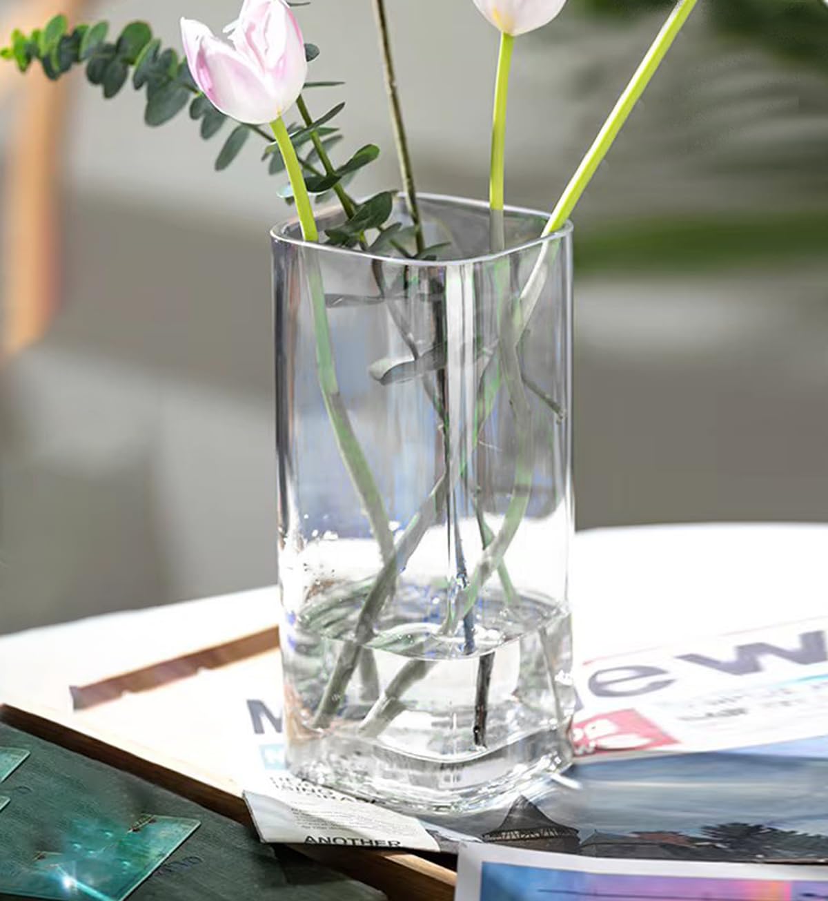 Clear Glass Flower Vase