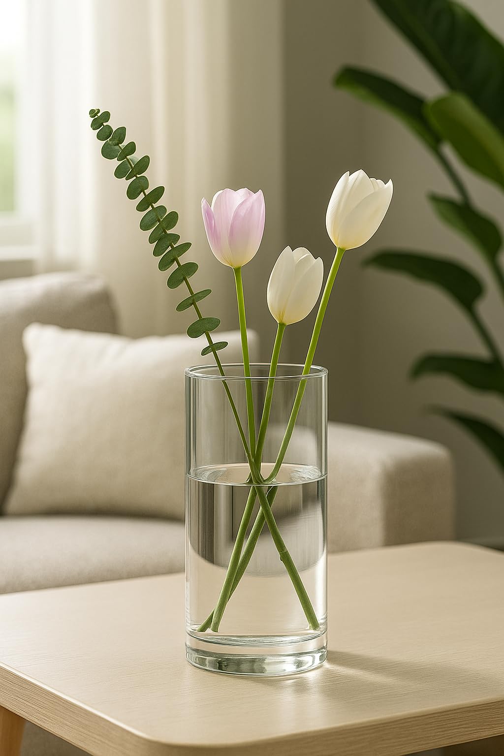 Clear Glass Flower Vase