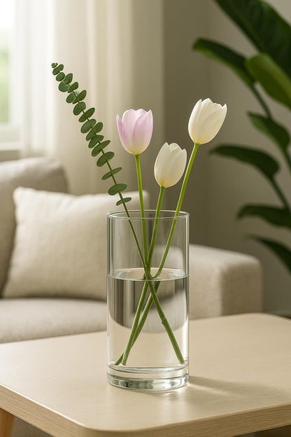 Clear Glass Flower Vase