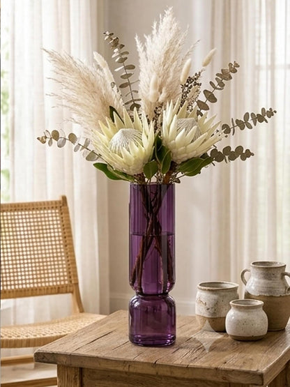 Mulberry Wine Hourglass Flower Vase