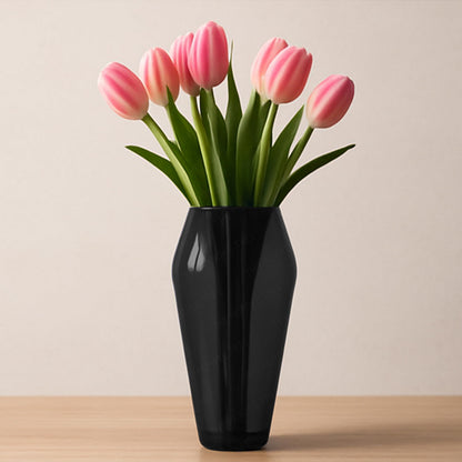 Glass Flower Vase (Pack of 1, Grey)