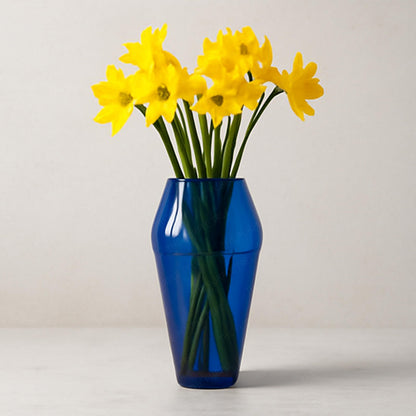 Glass Flower Vase (Pack of 1, Blue)