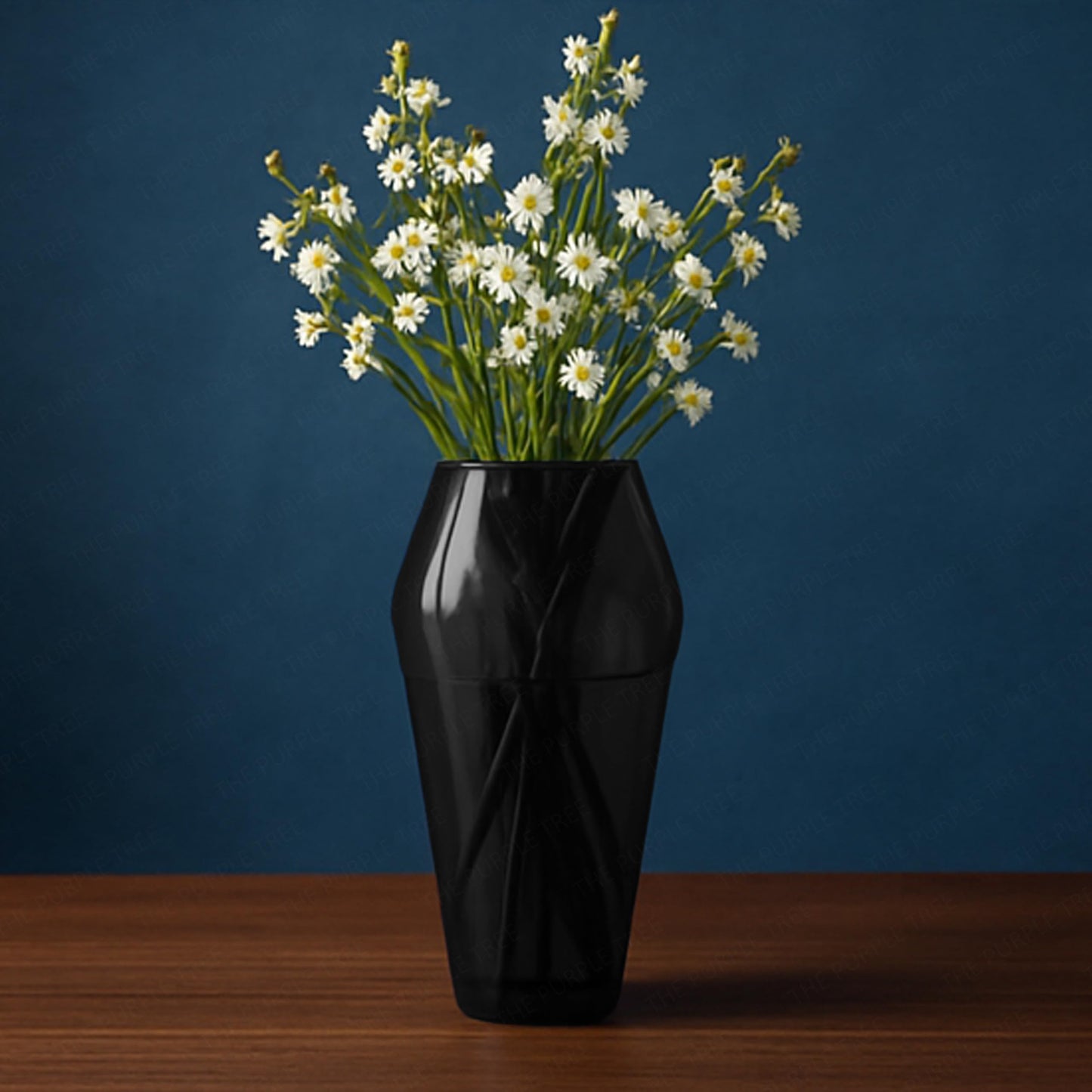 Glass Flower Vase (Pack of 1, Grey)
