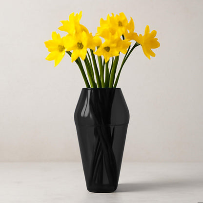 Glass Flower Vase (Pack of 1, Grey)