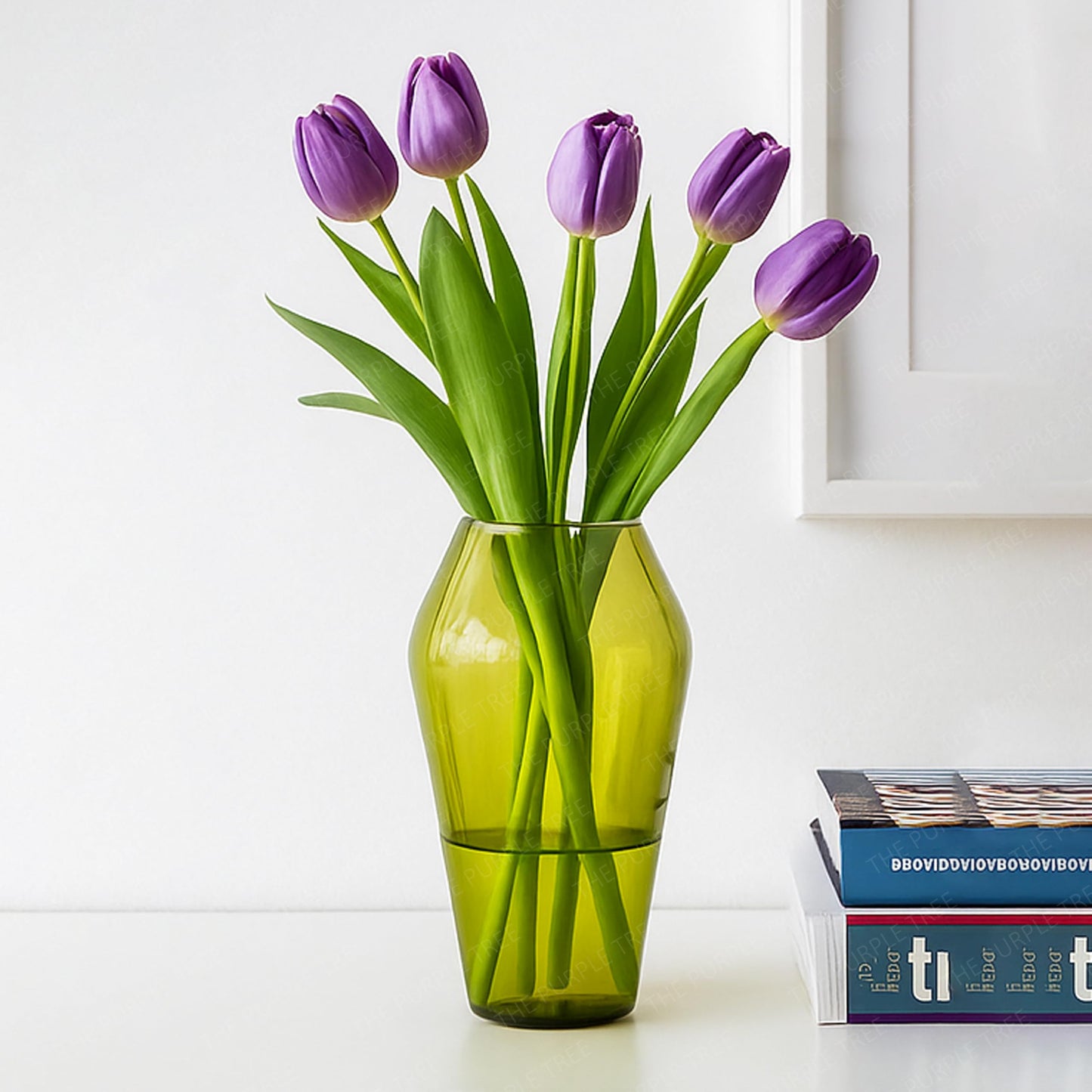Glass Flower Vase (Pack of 1, Yellow)