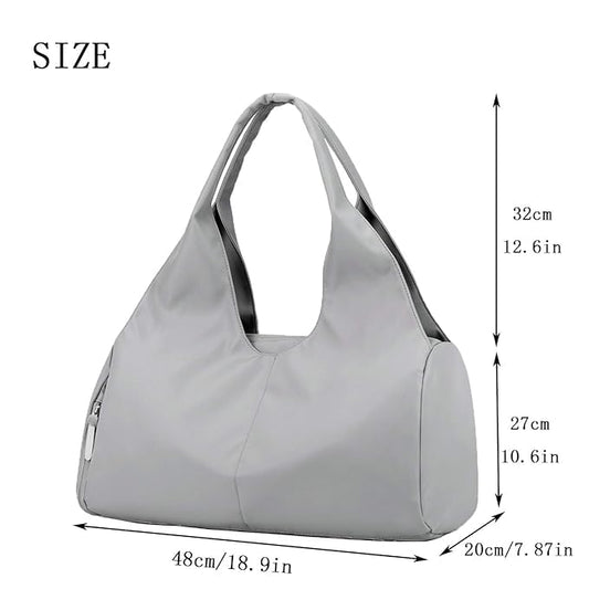Gym Bag with Shoes Compartment (Grey)