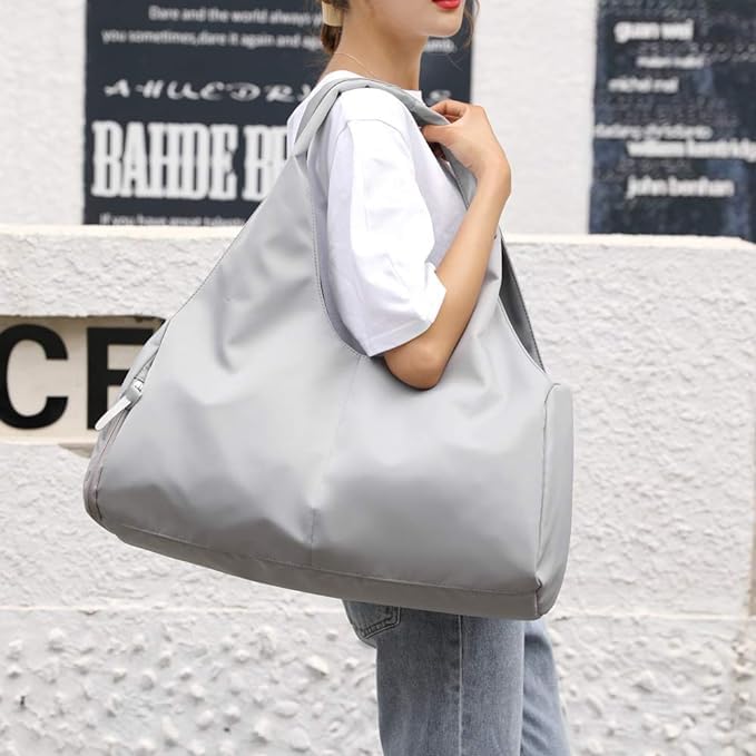 Gym Bag with Shoes Compartment (Grey)