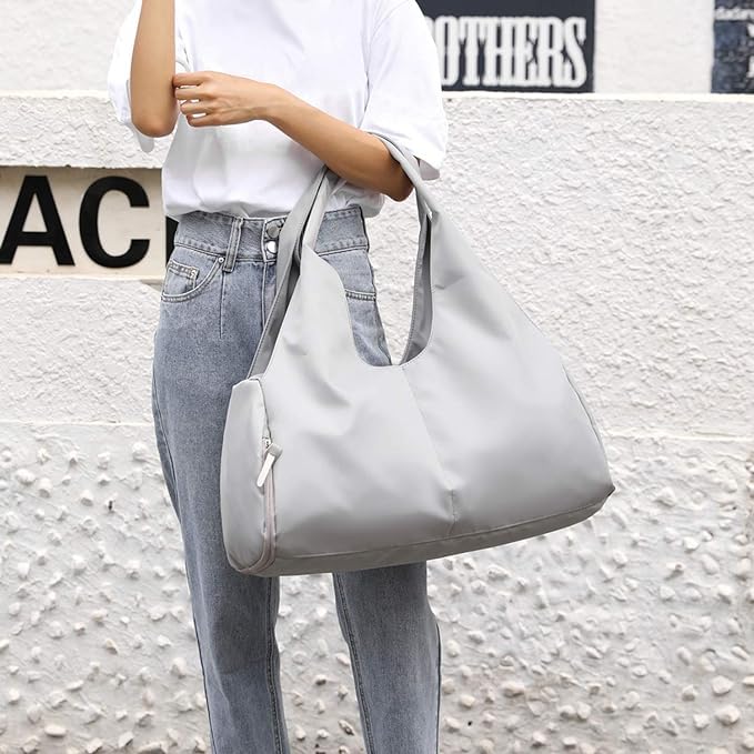 Gym Bag with Shoes Compartment (Grey)