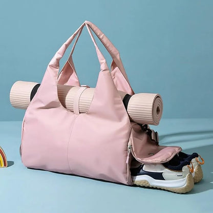 Gym Bag with Shoes Compartment (Grey)