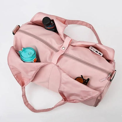 Gym Bag with Shoes Compartment (Grey)