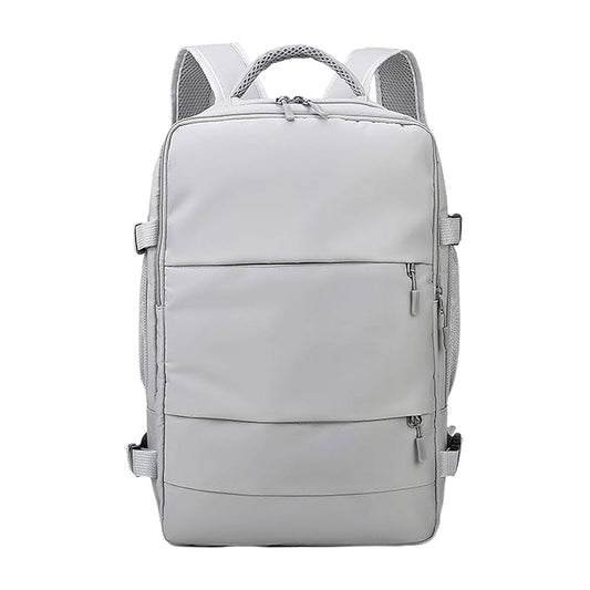 Travel Backpack with Shoe Compartment (Grey)