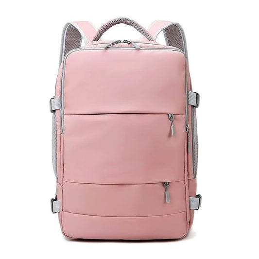 Travel Backpack with Shoe Compartment (Pink)