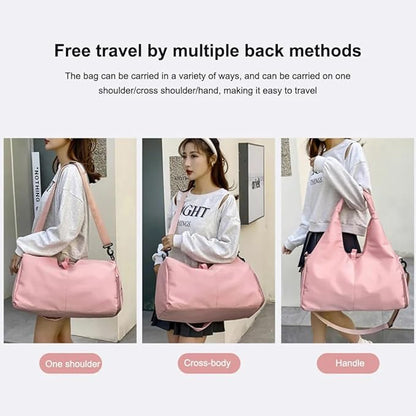 Gym Bag with Shoes Compartment (Black)