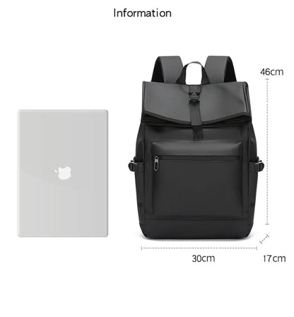 Zuno Black Waterproof Laptop Backpack