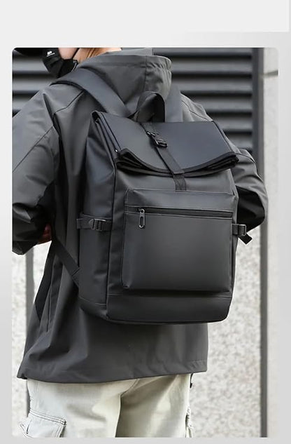 Zuno Black Waterproof Laptop Backpack