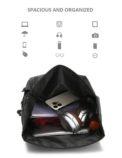 Zuno Black Waterproof Laptop Backpack