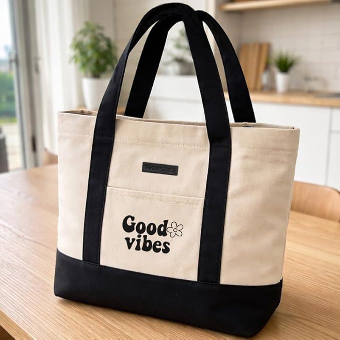 Beach Tote Bags (Good Vibes)