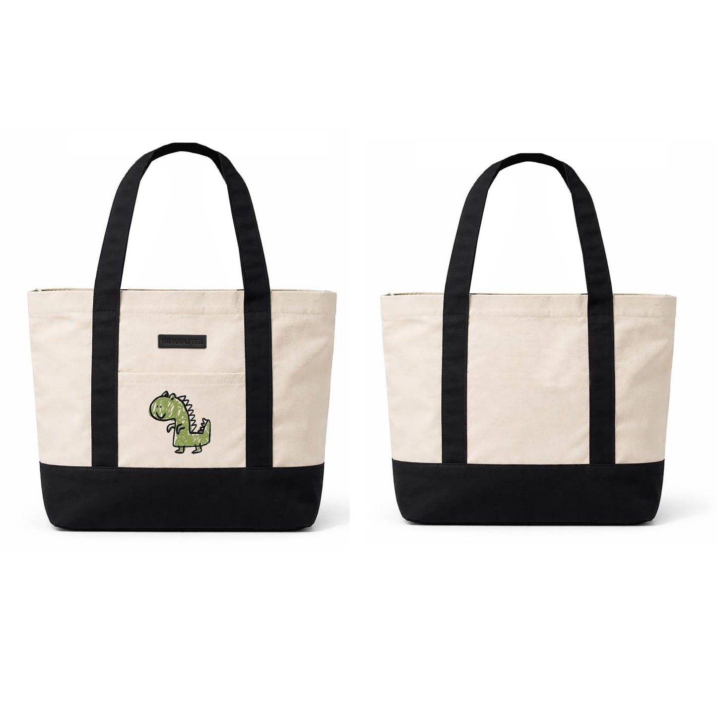 Beach Tote Bag (Crayon Dinosaur)