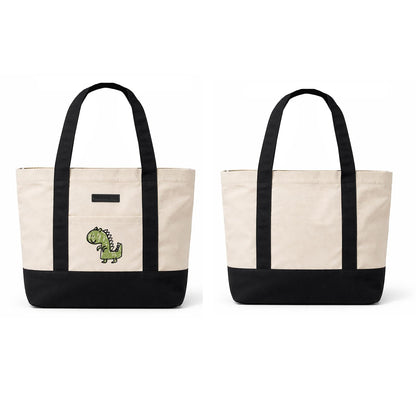 Beach Tote Bag (Crayon Dinosaur)