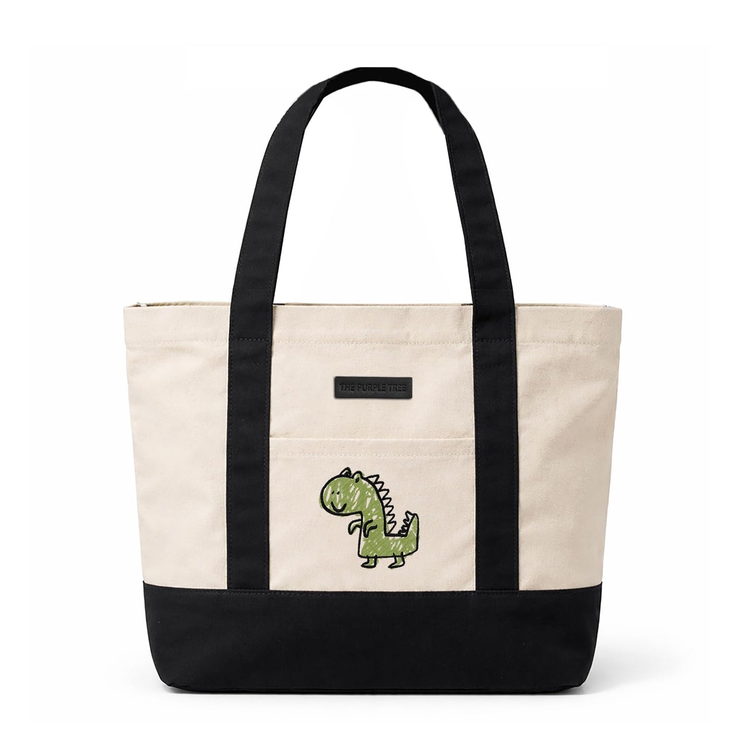 Beach Tote Bag (Crayon Dinosaur)