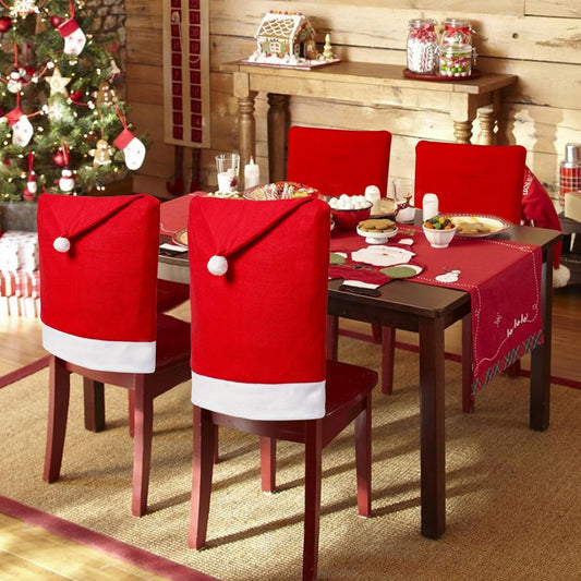 Christmas Chair Covers (Red and White)
