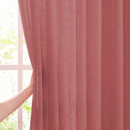 Detailed shot of bright red textile.