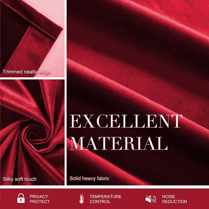 Various shades of red velvet fabric displayed in different colors.