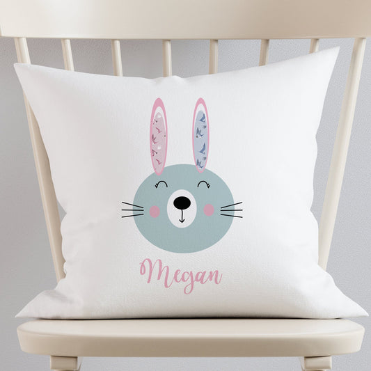 Bunny Print Name Customize Cushion for Kids