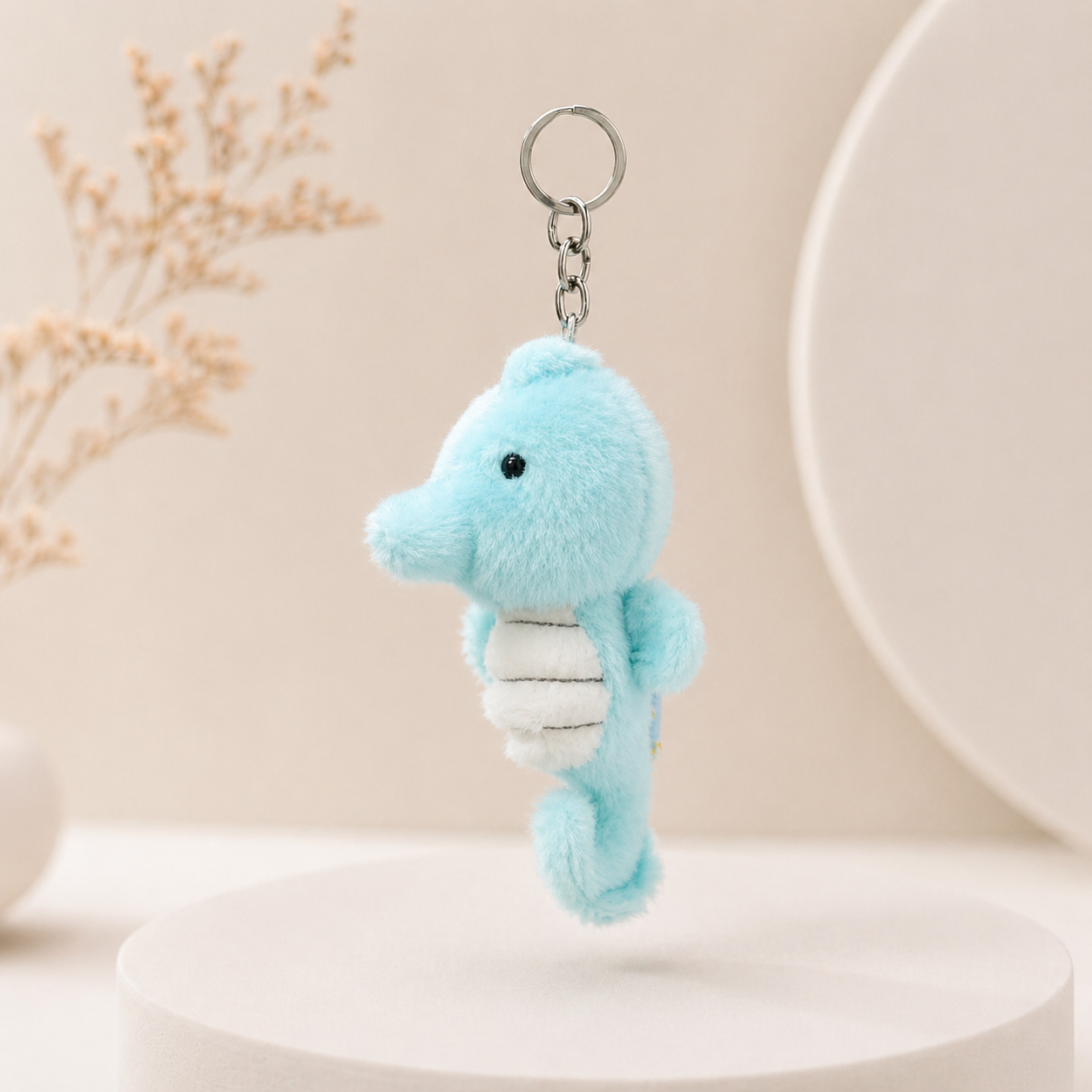 Seahorse Plush Keychain