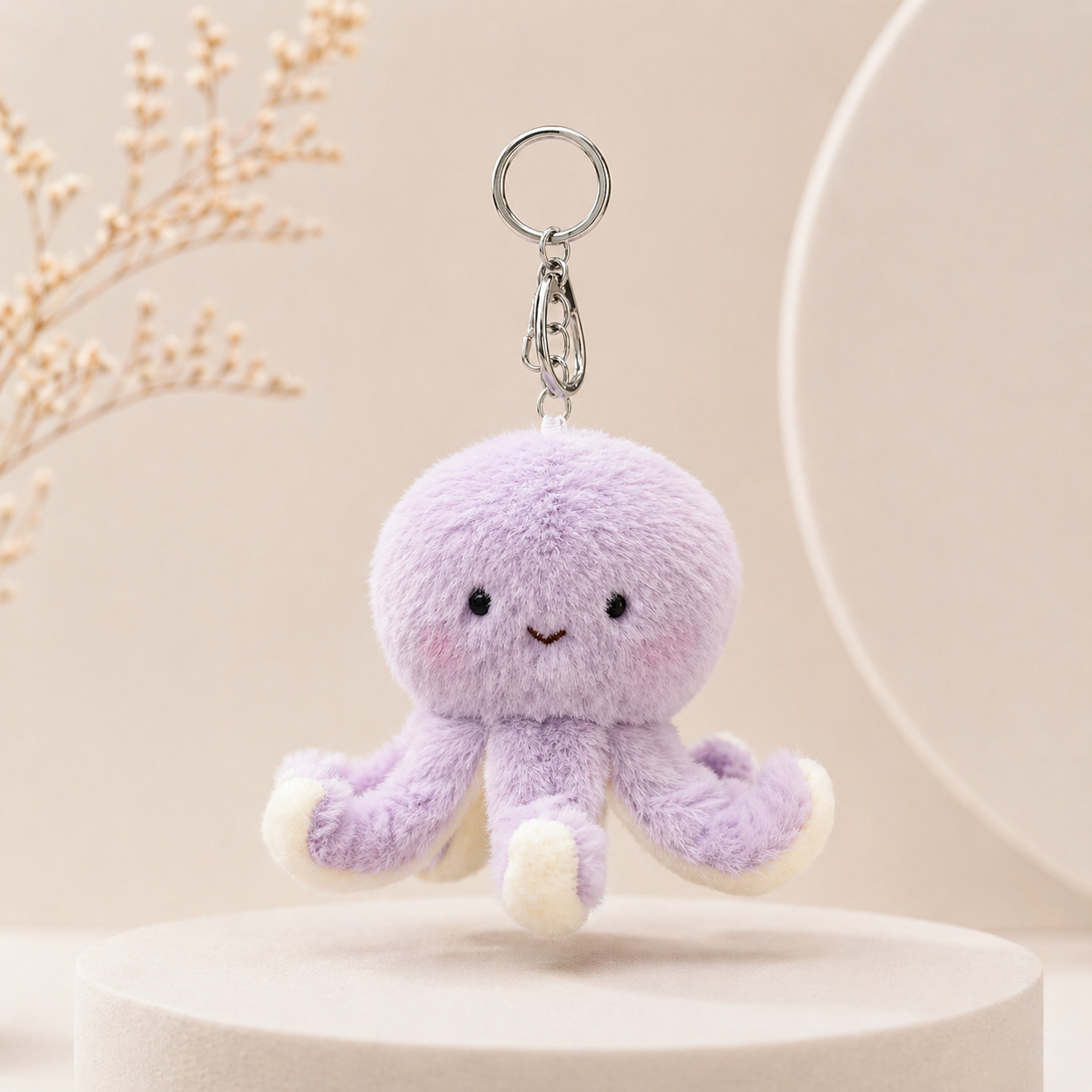 Octopus Plush Keychain