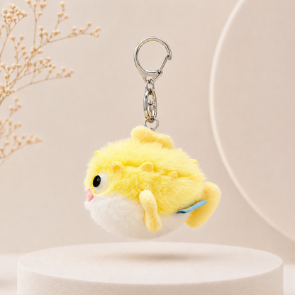 Pufferfish Plush Keychain