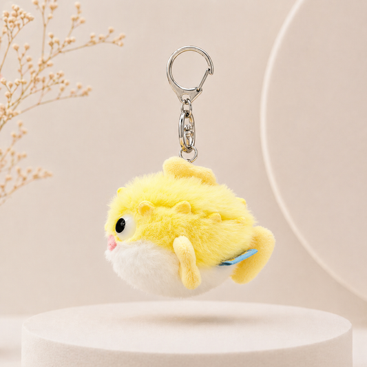 Pufferfish Plush Keychain
