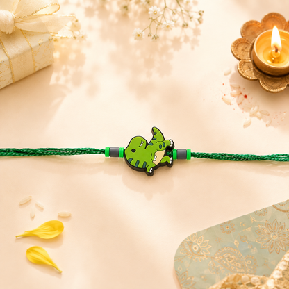 Green Dino Rakhi