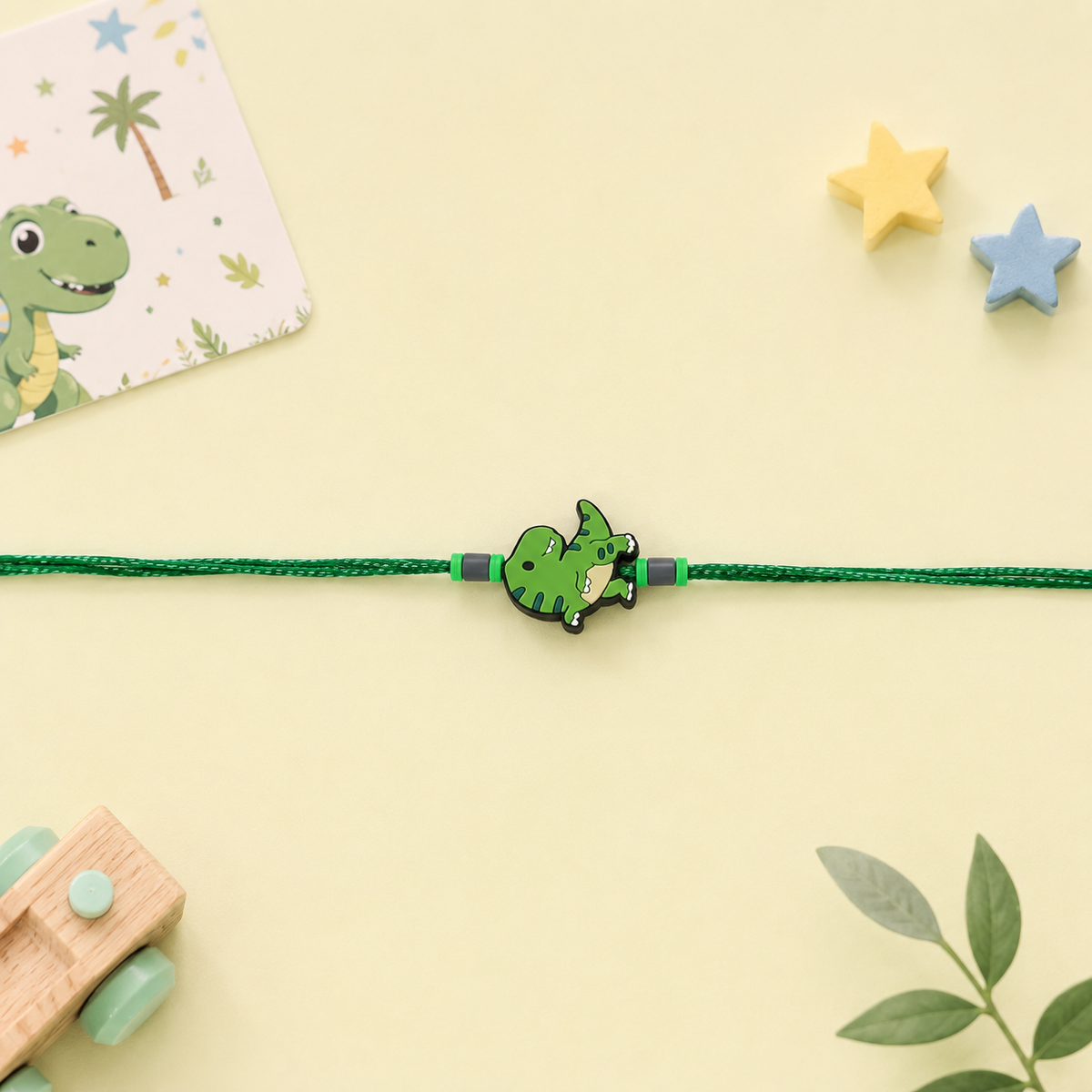Green Dino Rakhi