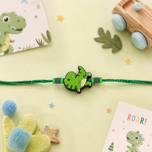 Green Dino Rakhi