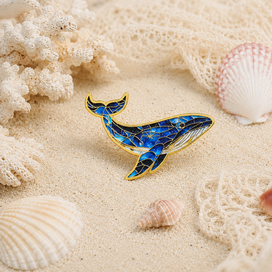 Celestial Whale Enamel Pin