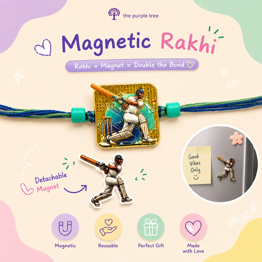 Magnetic Cricket Rakhi