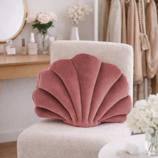 Plush Seashell Cushion For Kids